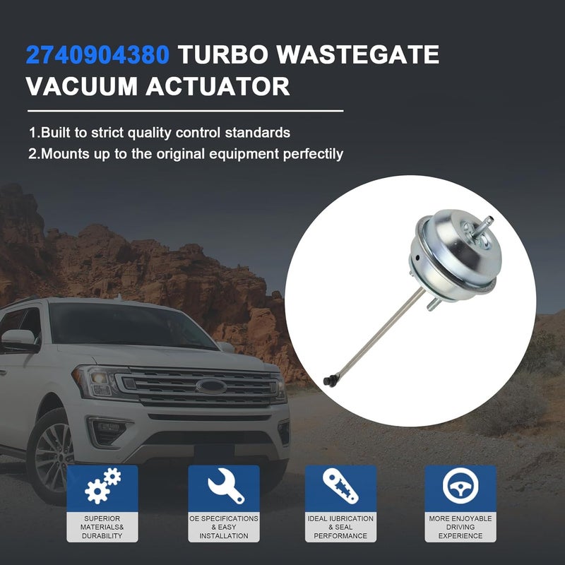 MUNIK Turbo Wastegate Vacuum Actuator Compatible with Mercedes-Benz C300 E300 GLC300 W212 W204 W205 2.0L M274 Replace# 2740904380 2740902480 2740903280 2740904080 - Image 2